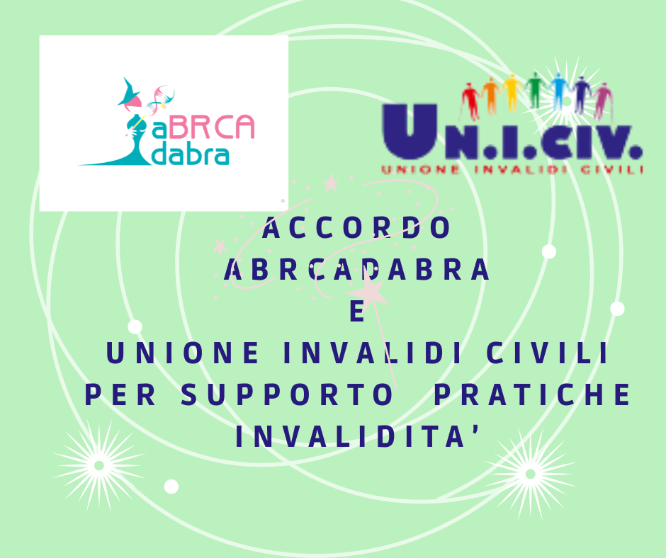 SIGLATO ACCORDO ABRCADABRA E UNIONE INVALIDI CIVILI PER SUPPORTO GRATUITO PRATICHE INVALIDITA’